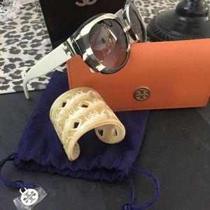 Tory Burch Brown Cream TT7076 Sunglasses